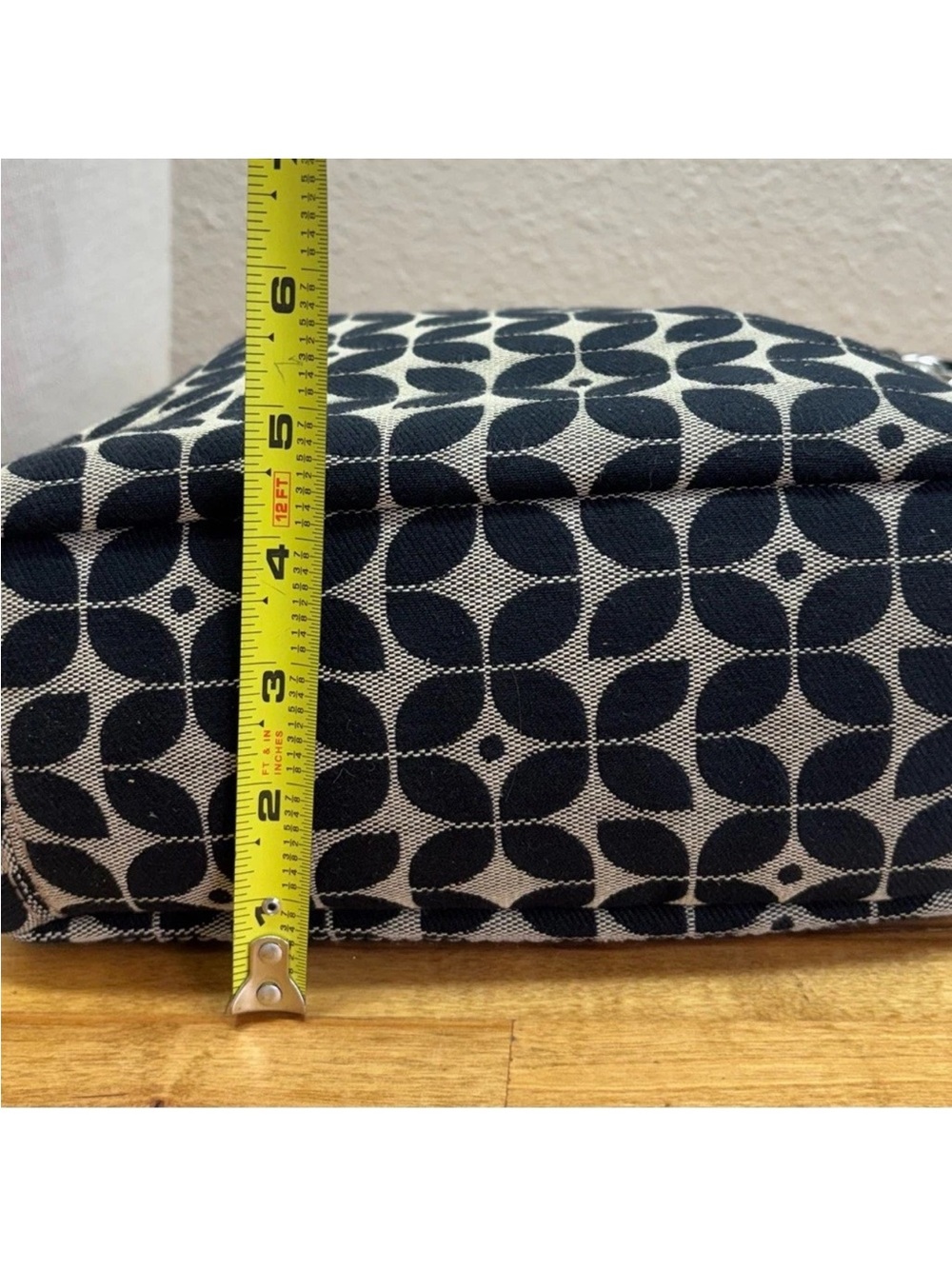 Fossil canvas and leather navy blue Patterned Shoulder Bag - Picture 4 of 6